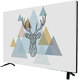 【ホコリよけ】 モニターカバー モニター ディスプレイ テレビ カバー 液晶 北欧風 防塵 汚れ防止 インテリア テレビアクセサリー 可愛い 60インチ（鹿C） 送料無料