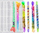 魔法の杖 ステッキ シリコンモールド 6穴 1個セット 魔法使い 魔法杖 魔法のステッキ DIY 道具 手作り 手芸品 モールド 魔法の杖手作り 装飾品 ポキシ...