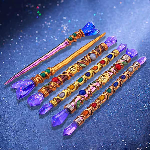 魔法の杖 ステッキ シリコンモールド 6穴 1個セット 魔法使い 魔法杖 魔法のステッキ DIY 道具 手作り 手芸品 モールド 魔法の杖手作り 装飾品 ポキシ樹脂 鋳造 金型 抜き型 (魔法の杖) 送料無料