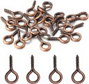 【400個セット】 スクリューピン スパイラル スクリュー アイピン 5x10mm 金具 アクセサリー パーツ 手芸 (アンティーク赤銅) 送料無料