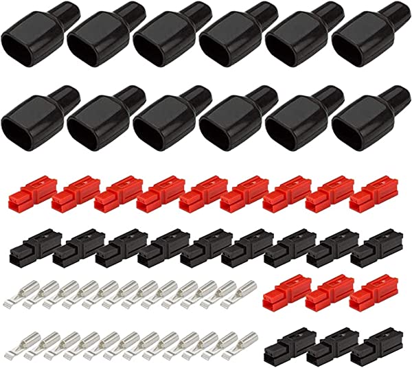 ■商品説明■ 12ペア 30A 600 Vクイック ディスコネクト 電源端子 コネクタ 赤黒クイックコネクトバッテリコネクタモジュラー電源コネクタセット AWG12-16 送料無料 ★ 入手できるもの：このセットには、12個の黒いハウジング、12個の赤いハウジング、12個のスリーブカバー、24個の銀メッキ接点が含まれ、合計60個がプラスチックの箱にしっかりと詰め込まれています。★ 高品質：接点は銀メッキの金属でできており、銅や金よりも抵抗が低くなっています。それらは最低の抵抗を提供し、より多くの電力、より少ない熱、そしてより高い性能を提供します。★ 製品の特徴：成形されたアリ溝は、同様の構成での接続エラーを防ぐ「キー付き」アセンブリで個々のコネクタを固定します。性別のない設計で、組み立てが迅速かつ簡単になり、保管される部品の数が減ります。★ 黒と赤のハウジング：プラグは色分けされたプラスチック製のハウジングを備えており、互いに上下逆さまに結合し、プラスケーブルとマイナスケーブルの位置合わせを可能にします。★ アプリケーション：自動車、双方向ラジオ、音響機器、その他の電子機器用のクイックディスコネクト電源コネクタ。 製品特徴: 銀メッキ接点は、抵抗が最も低く、より多くの電力、より少ない熱、およびより高い性能を提供します。色分けされた黒と赤のハウジング機能は、互いに上下逆さまに結合し、プラスケーブルとマイナスケーブルの位置合わせを可能にします。成形されたアリ溝は、同様の構成での接続エラーを防ぐ「キー付き」アセンブリで個々のコネクタを固定します。性別のない設計で、組み立てが迅速かつ簡単になり、保管される部品の数が減ります。自動車、双方向ラジオ、音響機器、その他の電子機器用のクイックディスコネクト電源コネクタ。商品仕様 赤いハウジング：15-45amp 黒のハウジング：15-45amp 銀メッキ銅接点：30アンペア コンタクトワイヤサイズ：16、14、12awg 定格電圧：600V 耐絶縁試験電圧：500MΩ 接触保持力：30N セット内容： 12個x赤いハウジング 12個×ブラックハウジング 12個xスリーブカバー 24個x銀メッキ接点 合計：60個【ご注意】取り付けは自己責任でお取り付けください。また取り付けに関するサポートは行っておりません。本商品を使用し発生した周辺機器等への損害については一切保証致しかねます12ペア 30A 600 Vクイック ディスコネクト 電源端子 コネクタ 赤黒クイックコネクトバッテリコネクタモジュラー電源コネクタセット AWG12-16