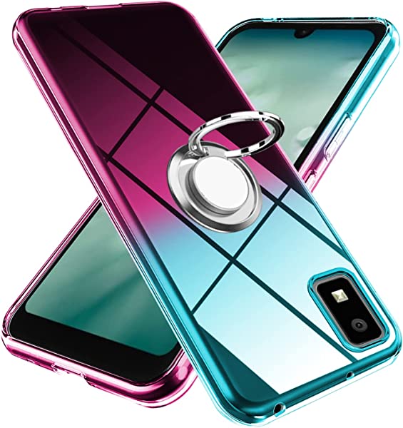 AQUOS wish2 wish ケース リング クリア SHG06 スマホケース 透明 tpu 薄型 軽量 シリコン グラデーション 耐衝撃 指紋防止 車載ホルダー対応 防塵 一体型 人気 携帯カバー の粉 送料無料