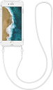 iPhone SE (2022) / SE (2020) / 8 / 7 ケース 首掛け ストラップ付き シリコンケース 紐取り外しOK ショルダーケース...(白色) 送料無料