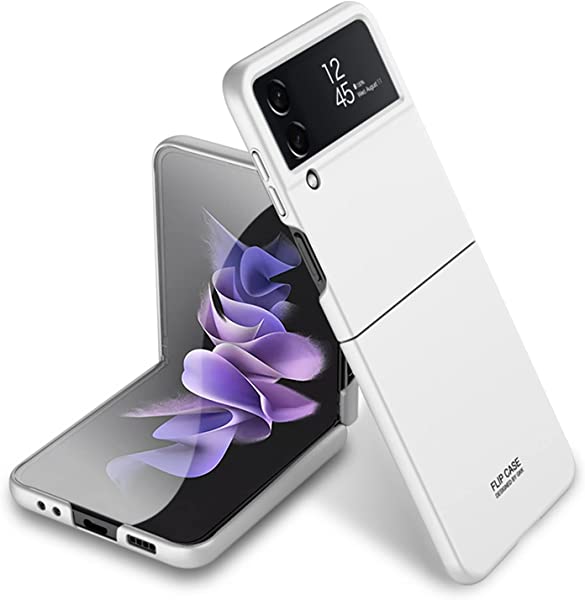 Galaxy Z Flip4 ケース 超薄 軽量 折りたたみ スマホケース スマートフォン さらさら マット質感 指紋防止 べたつかない タイプ：ホワイト