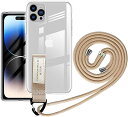iPhone 14 pro ケース クリア 薄型 軽量 肩掛け アイフォン14pro カバー ストラップ 縄掛け 斜めかけ 透明 TPU シリコン 耐衝撃 送料無料(2)