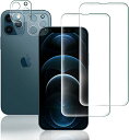 iPhone 13 PRO ガラスフィルム 2枚 + 2枚 カメラ 強化ガラス 液晶保護フィルム 全面保護 耐衝撃 極薄 99%高透過率 気泡ゼロ 指紋防止 送...