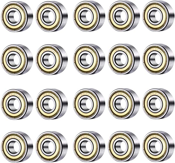 ベアリング 608ZZ ミニチュアベアリング ボールベアリング 内径8mm×外径22mm×幅7mm 炭素鋼 深溝玉軸受 ..