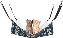 猫 ハンモック ベット ゲージ 用 53x35cm 冬夏両用 両面使用 昼寝 ペット ねこ ベッド 猫のハンモック 取り付け簡単 ネイビー 送料無料