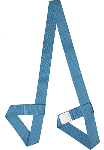 ヨガマット ストラップ スリング 丈夫 ポリエステル コットン ヨガマット キャリア/ヨガストラップ 調節可能なループ付き (160 x 3.8 cm, スカイ...