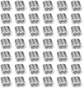 アルミスリーブ ワイヤーロープスリーブ (100個セット) 二重穴アルミニウムスリーブは アルミ合金 8字型 アルミクランプ管 1.5mm 犬のリーシュ、衣類 送料無料