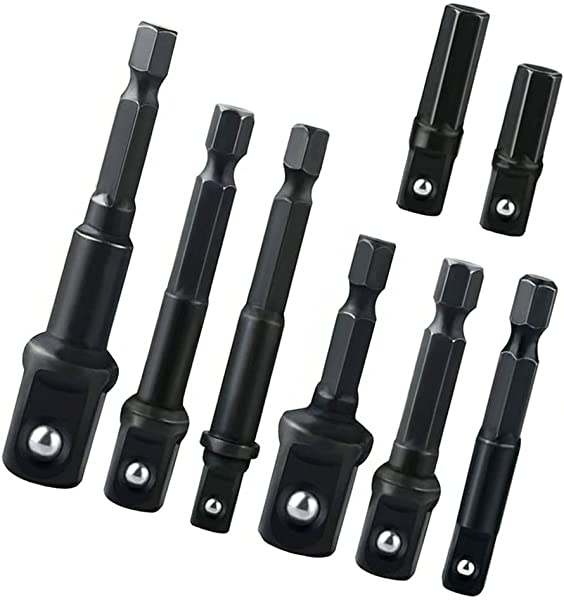 ソケットアダプターセット 六角軸ソケットアダプター 8本組 クロムバナジウム鋼製 変換 インパクト用ソ..