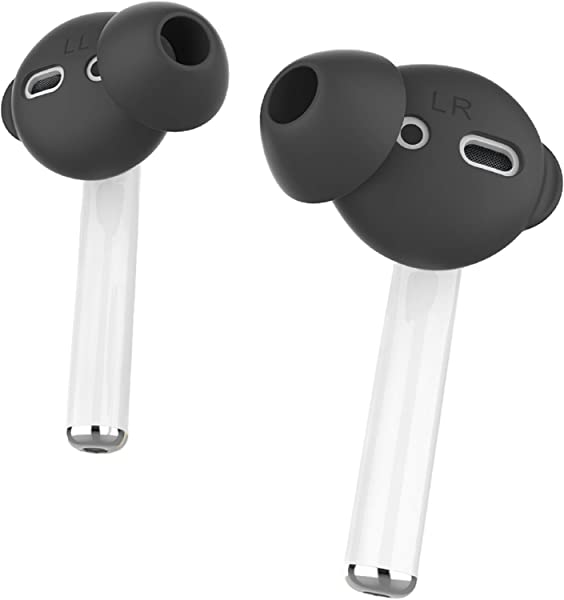 イヤホン用 イヤーピース ズレ解消 音質向上 シリコン収納ケース付き (Sサイズ2ペア と Lサイズ2ペア, 黒) 送料無料