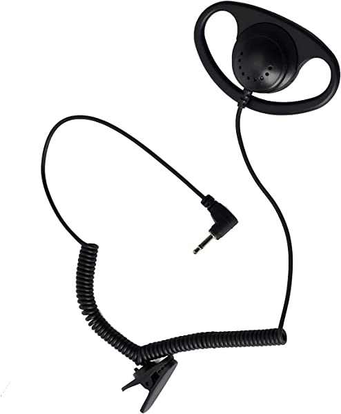 TC-001D φ2.5mm L型コネクタ イヤホン ケンウッド用 アマチュア無線ハンディ機用 特定小電力トランシーバー用 イヤホン D型フックタイプ 片耳 タイピン型イヤホンマイク用 送料無料