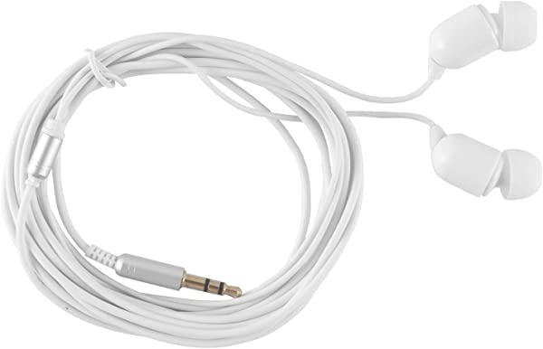 3.5mm有線イヤホン 3メートル長いコードイヤフォン 重低音 カナル型 マイク付き 軽量 耐久 3mロングコードイヤフォン TVテレビ用 スマホ/タブレット/MP3/iPhone Android対応 断線しにくい (白 マイクなし) 送料無料