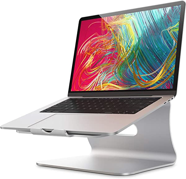 ノートパソコンスタンド 11 -16 Macbook Air Pro/富士通と互換性のある放熱性に アルミニウム合金PCスタンド-シルバー