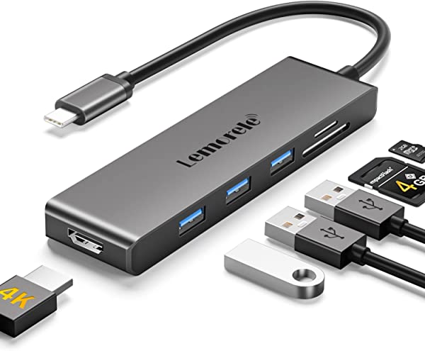 6 in 1 USB-C ハブ USB C ハブ HDMI USB C アダプター 4K HDMI 3 USB SD / TFカードリーダースロット MacBook Pro/MacBook Air/iPad Pro/iPad Air/laptop /GM-JAPAN/ASUS/Chromebook /Surface Go/Laptop/Thinkpad/Dell/ChromeBook/Huawei/TECLAST F15S/東芝/s...