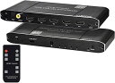 ■商品説明■ HDMI切替器 4入力1出力 4k60HZ HDR対応 HDMI2.0 HDCP2.2 自動切替 音声分離 PS4pro動作確認済み 光デジタル Dolby DTS 5.1オーディオ対応 【高解像度】1080P、2Kを含め、480Pから4K@60HZまでの解像度にサポート、4台のHDMI機械の画像を切り替えて、高品質の4KHD映像を出力します。【高規格】HDMI2.0、HDCP2.2規格、これまでの機種に対応できるし、データがコピーされることを防止。300 Mbpsの帯域幅でデータ伝送スピードが10.2Gbpsに達し、安定でデータを伝送し、画像をリアタイム表示します。【高品質】21.8X10.6X2.8cm、必要なトランジスタやチップが揃っていて、画面がチラチラとなったり、黄色になったり、画面に花が出たりすることはありません。【自動切替】信号源やケーブルを繋ぐ時、電圧検知に基づく自動切替ができます。更に、ボタンでチャンネルを切り替える時、ケーブルの接続していないチャンネルを自動的にスキップします。【音声分離】LPCM 7.1CH、Dolby Digital 5.1CH、DTS 5.1CH、Dolby TrueHD &DTS-HD Master Audio7.1CHなどの高品質オーディオに対応します。光ファイバーでデジタルオーディオ、2CHのアナログオーディオを出力できます。 【4台のHDMI機器を切り替えてテレビに出力】 HDMI機器4台の映像・音声を1台の4Kディスプレイや4Kプロジェクターなどに簡単に切り替え出力できます。HDMIポートの向きがそれぞれ同じ方向なので配線の取り回しががとてもキレイ！ HDMI端子全てに金メッキ加工を採用、サビに強く信号劣化を防ぎます。 【4K60HZ、HDMI2.0、HDCP2.2、HDRに対応】 4K60Hz、HDCP2.2に対応のため、今後普及する4K映像（4Kテレビ放送やUHD映像コンテンツ）にもそのままご使用いただけます。4Kのテレビ・ディスプレイにつないだBlu-rayプレーヤーや、ゲーム機などのフルHDの映像データを、高精細な4K画質で楽しむ事ができます。話題のHDR（High Dynamic Range imaging）の映像ソースにも対応しているので、鮮やかな映像をそのまま楽しむことができます。1080p（1920×1080）のフルHD映像の高画質映像にも対応しています。 【光デジタル・RCAアナログ音声出力搭載】 SPDIF光デジタル・R/Lアナログ・同軸音声出力を搭載していますので、お好きなアンプやスピーカーを接続して高性能なオーディオシステムで音を楽しむことが可能です。HDMI切替器 4入力1出力 4k60HZ HDR対応 HDMI2.0 HDCP2.2 自動切替 音声分離 PS4pro動作確認済み 光デジタル Dolby DTS 5.1オーディオ対応