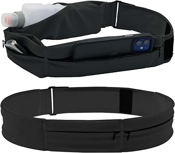 ランニング ポーチ 揺れない ランニング スマホ ポーチ 3ポケット 76g超軽量 安定感 防水 防汗 大容量 伸縮素材 ペットボトル収納可能 メンズ レディー...