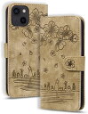 iPhone13ケース 手帳型 アイホン13ケース さくら柄 iPhone 13 用カバー あいふぉん13ケース 油絵デザイン ヴィンテージカラー 快適な質感 財布型 iPhone 13 手帳 スマホケース カード収納あり 全面保護 iPhone 13 携帯ケース 6.1インチ 褐色 送料無料