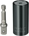 万能ソケット 多機能 ソケットレンチ セット2点セット ユニバーサルソケット 7~19mm 対応 修復ツール パワードリル アダプタセット