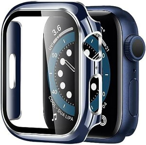 【2023強化モデル】 アップルウォッチ カバー 44mm Apple Watch カバー AppleWatch 専用 アップルウォッチ ケース Apple Watch ケース 二重構造 se第2世代/se/6/5/4 アップルウォッチse第2世代/se/6/5/4 (44mm ブルー/シルバー) 送料無料