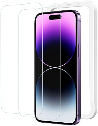 iPhone 14 Pro 饹ե ݸե 饹 վݸ [դ 2祻å] 9H Ѿ׷ ɻ...