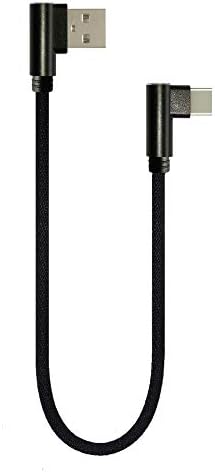Type-C ケーブル 急速充電 高速データ転送 L型 90度 L字コネクター 充電ケーブル 20cm USB-C ナイロン編み ブラック 送料無料 Type-C ケーブル 急速充電 高速データ転送 L型 90度 L字コネクター 充電ケーブル 20cm USB-C ナイロン編み ブラック 送料無料