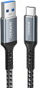 USB Type C ケーブル USB-C & USB-A 3.0 タイプC ケーブル iPhone15 iPhone15pro iPhone15promax iPhone15Plus対応 Xperia Galaxy LG iPad Pro MacBook その他 Android 等 USB-C機種対応 テレワーク リモート 在宅勤務 1m 送料無料(2)