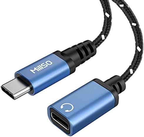 USBC 延長 ケーブル 1.2m タイプc 延長コード オーディオ専用 ナイロン編み 金メッキ usb type c ケーブル USB-Cポート対応 音楽鑑賞 テレワーク リモート 在宅勤務 ブルー 送料無料