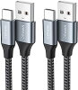 【1M 2本セット】 USB Type C ケーブル タイプc ケーブル QC3.0対応 急速充電 USB-...