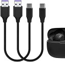 Type-C ケーブル 充電コード USB to USB-C 充電ケーブル 互換性 JBL Wave 100TWS Tune Flex Tune 225TWS Tour pro 2 Tune 220TWS に対応 (黒 30cm 2パック) 送料無料
