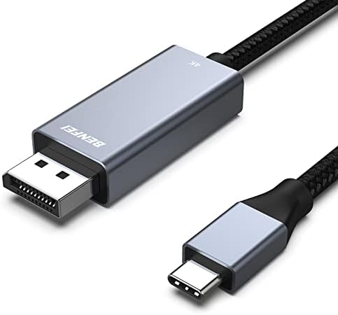 USB Type C - DisplayPort ケーブル 4K@60Hz 2K@144Hz UHD映像出力 タイプC to DisplayPort 変換アダプタ Thunderbolt 3 4 互換 iPhone 15 Pro Max MacBook Pro Air 2023 iPad Pro iMac S23 XPS 17 などに対応...0.9m グレー 送料無料