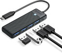 USB3.0 nu Type-C 4|[g oXp[ RpNg y 5Gbps] usb hub g m[gPCΉ Windows Mac OS Android Linux ChromeBook iPad Pro Surface ChromebookΉ e[N [g ݑΖ 15cm P[u ubN 