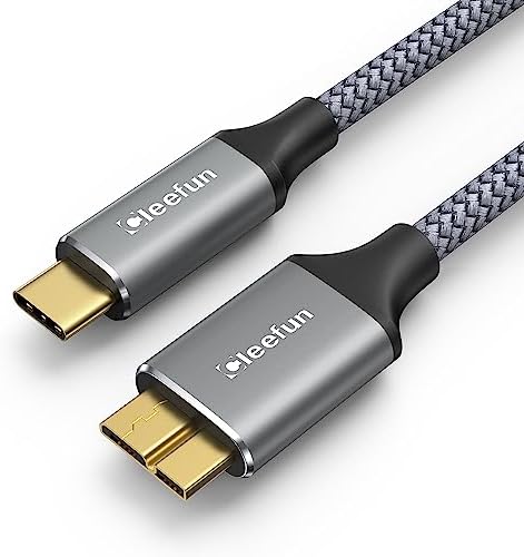 USB C to Micro B ケーブル 2m USB 3.1 10Gbps 高速データ転送 Type C to Micro B 変換ケーブル 2メートル USB C 外付けhddケーブル マイクロB変換ケーブル 外付けHDD SSD ハードドライブ Macbook(Pro) カメラなどに対応 送料無料