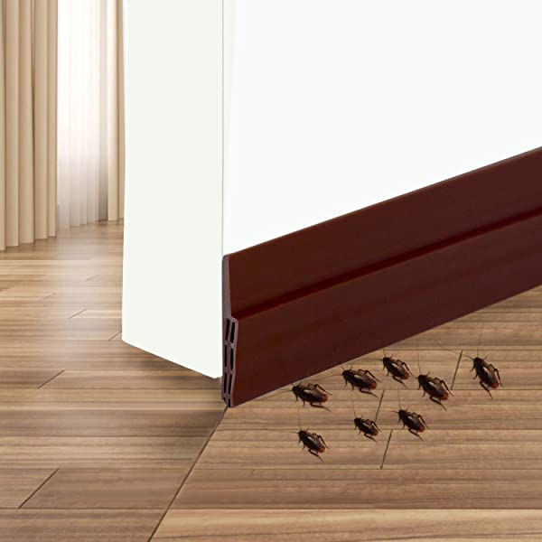 隙間テープ ドア下部シールテープ すきま風防止 冷暖房効率アップ 省エネ 気密 強力粘着 防音 防虫 防水 花粉防止 自動ドア 玄関 ブラウン 1m