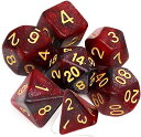 【スーパーSALE限定 ポイント5倍】 7個 多面体のダイス サイコロ 16mm D20 D12 D10 D8 D6 D4 Dungeons and Dragons DND TRPG MTGなどテーブルゲーム用 (レッド　ブラック　星空) 送料無料