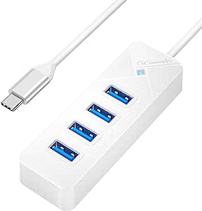 4in1 USBnu USB3.0 4|[g USB HUB oXp[ 5Gbps] Type-C MacBook iPad Pro ChromeBook Pixel Ή X݌v y e[N/[g/ݑΖ/Q[ɍœK (Type C+USB3.0*4()) 