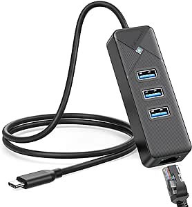 4|[gnu USB LAN ϊA_v^[ RJ45 MKrbg USB3.0*3g 5Gbpsf[^ 1000Mbps` PCΉ Mac/OS/Windows/Android/LinuxΉ Type C (Type-C+LAN+USB3.0*3) 