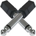 モノラルミニプラグ 変換アダプター 2個セット 3.5mm 6.5mm 変換アダプタ メス オス 変換プラグコネクタ モノラル ステレオ 変換プラグ ラジオ ヘッドホン テープレコーダー 電子ピアノ等に適用 ブラック