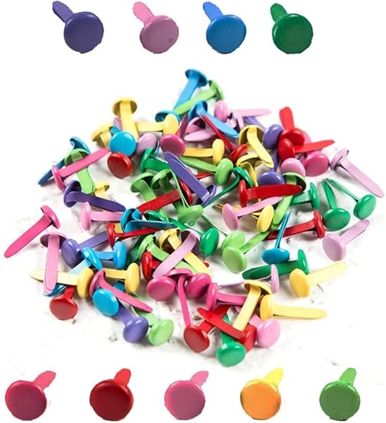 割りピン 画びょう ミニ割りピン 金属 紙ファスナー 割鋲 画鋲 DIY アクセサリー 多機能ピン ハンドメイド ネイル ランダム 簡単に曲げて使える 強力 シ...