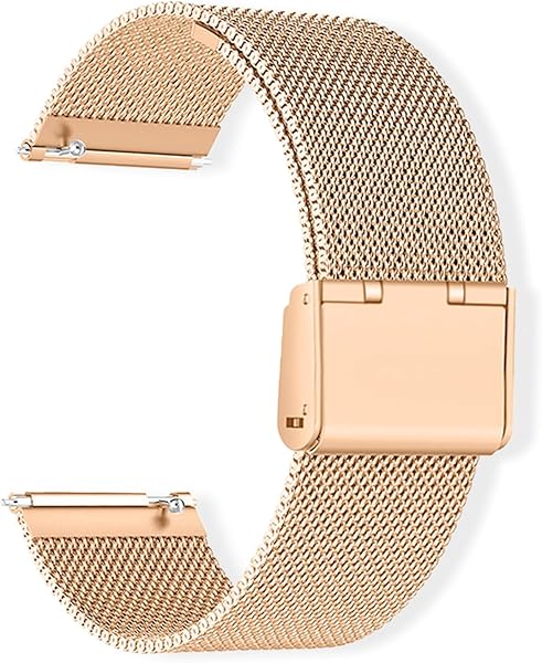 Garmin v□vomove Trend / Garmin Venu Sq 2 / Venu Sq 2 Music / Garmin Move Sport 交換バンド メッシュ ステンレス 20mm 交換用バンド 替えバンド 金属ベルト Garmin Venu / Venu Sq / V... c 用 バンド ローズゴールド