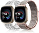Fitbit Versa 4 / 3 バンド 交換バンド ナイロン製 替えベルト ストラップ 通気 軽量 ソフト Fitbit Versa 4 / 3 / Fi...