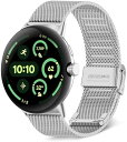 Google Pixel Watch 3 45mm 交換バンド バンド 金属 ベルト ステンレス 交換ベルト 替えベルト 長さ調節可能 男女兼用 Google Pixel Watch 3 45mm 交換ベルト シルバー(2)