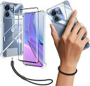 Moto Edge 40 5G ケース クリア カバー TPU 保護ケース カバー背面 + MotoEdge 40 5G ガラスフィルム フィルム Edge 40 5G 強化ガラス 硬度9H 高透過率 飛散防 + ショート ストラップ 携帯ストラップ 透明