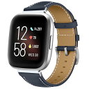 Fitbit Versa 2 / Fitbit Versa バンド PUレザー素材 ベルト ソフト 柔軟性 ビジネス風 交換ベルト レディース&メンズ 革製スト...
