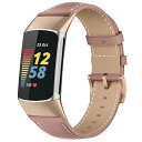 Fitbit charge 6 / 5 バンド PUレザー素材 ベルト ソフト 柔軟性 ビジネス風 交換ベルト レディース&メンズ 革製ストラップ Fitbit...