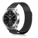 Xiaomi Watch S4 / S3 交換ベルト ステンレス鋼 磁気付き スポーツバンド マグネット式 おしゃれ 調節可能 ストラップ Xiaomi Watch S4 / S3 (ブラック) 送料無料