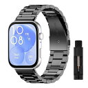 Huawei Watch Fit 3 バンド ベルト 交換バンド 金属ベルト サイズ調整可能 ビジネス風 ステンレス おしゃれ 調整工具付き Huawei Watch Fit 3 (ブラック) 送料無料