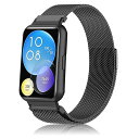 Huawei Watch Fit 2 バンド ベルト 交換バンド ステンレス鋼 磁気付き スポーツバンド マグネット式 おしゃれ 調節可能 交換ベルト ストラップ Huawei Watch Fit 2 (ブラック) 送料無料