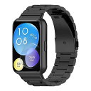 Huawei Watch Fit 2 バンド ステンレスメタル おしゃれ 交換バンド クイックリリース ストラップ 替えベルト レディース & メンズ 交換ベルト ビジネス風 調整工具付き Huawei Watch Fit 2 ブラック 送料無料